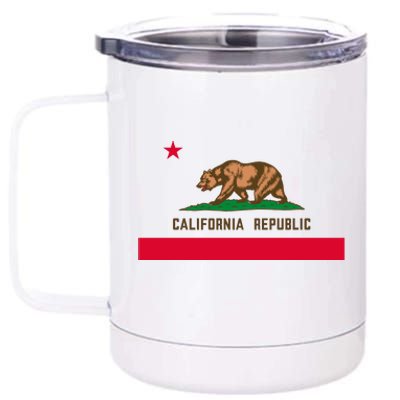 Bear Flag. California Republic State Flag Of California 12 oz Stainless Steel Tumbler Cup