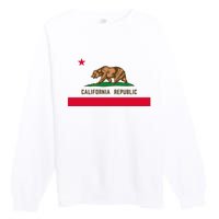 Bear Flag. California Republic State Flag Of California Premium Crewneck Sweatshirt