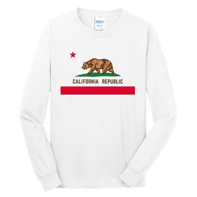 Bear Flag. California Republic State Flag Of California Tall Long Sleeve T-Shirt