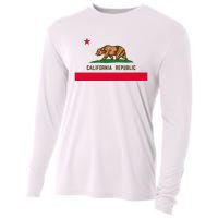 Bear Flag. California Republic State Flag Of California Cooling Performance Long Sleeve Crew