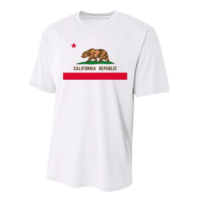 Bear Flag. California Republic State Flag Of California Performance Sprint T-Shirt