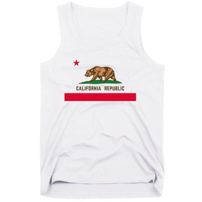 Bear Flag. California Republic State Flag Of California Tank Top