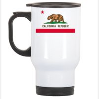 Bear Flag. California Republic State Flag Of California Stainless Steel Travel Mug