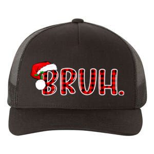 Bruh Funny Christmas Plaid Teens Xmas Pajamas Yupoong Adult 5-Panel Trucker Hat