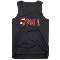 Bruh Funny Christmas Plaid Teens Xmas Pajamas Tank Top