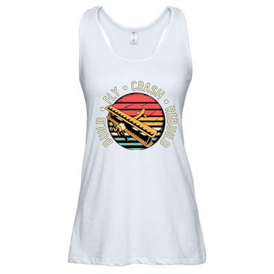 Build Fly Crash Rebuild Model Airplane Pilot Ladies Essential Flowy Tank