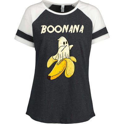 Boonana Funny Cute Banana Ghost Halloween Banana Lover Gifts Enza Ladies Jersey Colorblock Tee