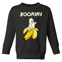 Boonana Funny Cute Banana Ghost Halloween Banana Lover Gifts Toddler Sweatshirt