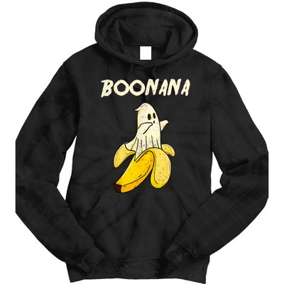 Boonana Funny Cute Banana Ghost Halloween Banana Lover Gifts Tie Dye Hoodie