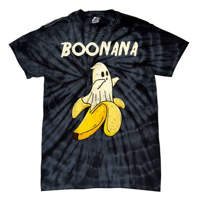 Boonana Funny Cute Banana Ghost Halloween Banana Lover Gifts Tie-Dye T-Shirt