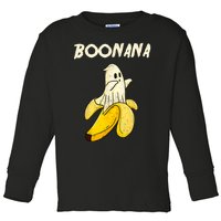 Boonana Funny Cute Banana Ghost Halloween Banana Lover Gifts Toddler Long Sleeve Shirt