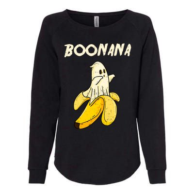 Boonana Funny Cute Banana Ghost Halloween Banana Lover Gifts Womens California Wash Sweatshirt