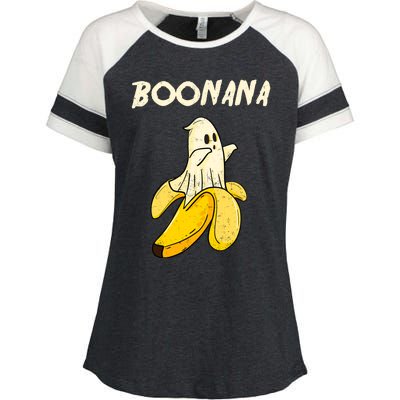 Boonana Funny Cute Banana Ghost Halloween Banana Lover Gifts Enza Ladies Jersey Colorblock Tee