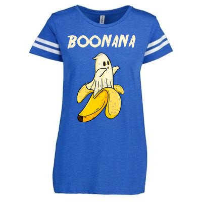 Boonana Funny Cute Banana Ghost Halloween Banana Lover Gifts Enza Ladies Jersey Football T-Shirt