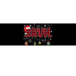 Bruh Funny Christmas Red Plaid Teens Xmas Pajamas Bumper Sticker