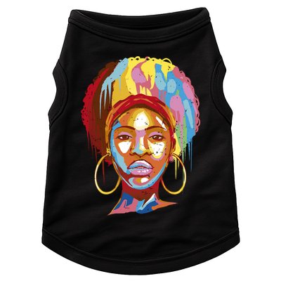 Black Female Color Drip Doggie Tank