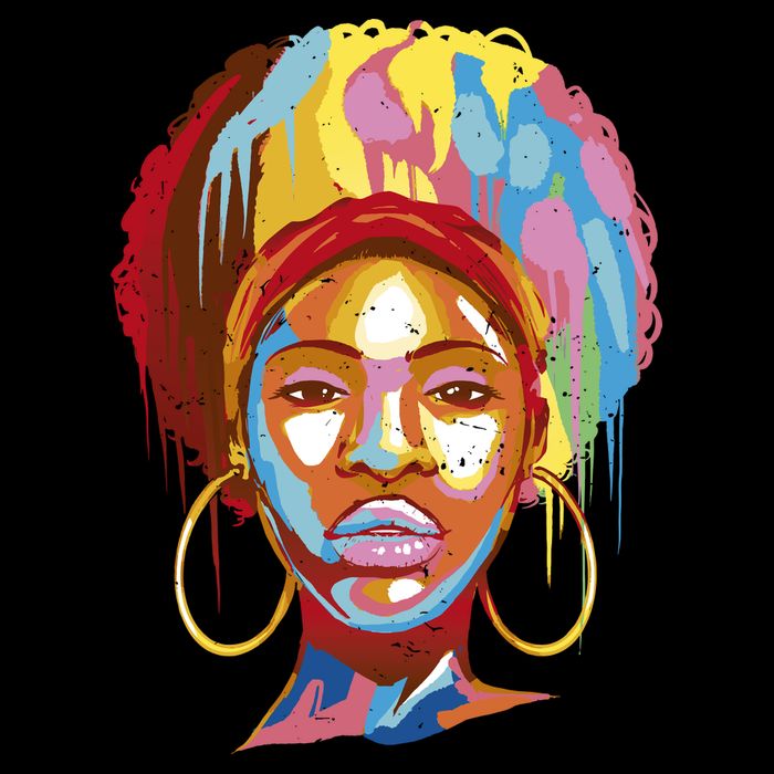 Black Female Color Drip Cooling Performance Crew T-Shirt