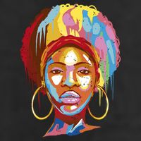 Black Female Color Drip Hat