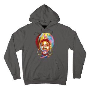 Black Female Color Drip Hoodie