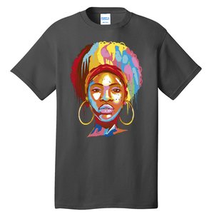 Black Female Color Drip Tall T-Shirt