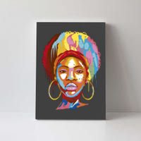 Black Female Color Drip Canvas