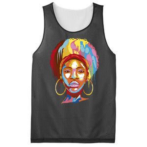 Black Female Color Drip Mesh Reversible Basketball Jersey Tank