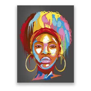 Black Female Color Drip Poster