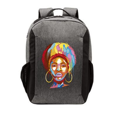 Black Female Color Drip Vector Backpack