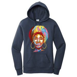 Black Female Color Drip Women's Pullover Hoodie