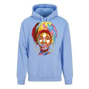 Black Female Color Drip Unisex Surf Hoodie