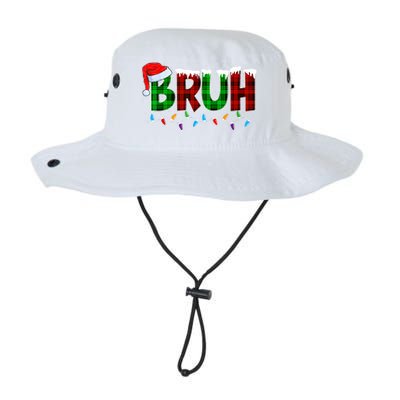 Bruh Funny Christmas Buffalo Plaid Xmas Pajamas Legacy Cool Fit Booney Bucket Hat