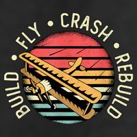 Build Fly Crash Rebuild Model Airplane Pilot Retro RC Plane Cool Comfort Performance Bucket Hat