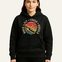 Build Fly Crash Rebuild Model Airplane Pilot Retro RC Plane Hoodie