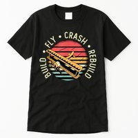 Build Fly Crash Rebuild Model Airplane Pilot Retro RC Plane Tall T-Shirt