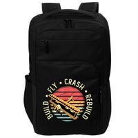 Build Fly Crash Rebuild Model Airplane Pilot Retro RC Plane Impact Tech Backpack