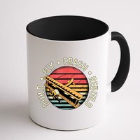 Build Fly Crash Rebuild Model Airplane Pilot Retro RC Plane Mug