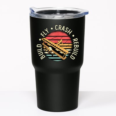 Build Fly Crash Rebuild Model Airplane Pilot Retro RC Plane Tumbler