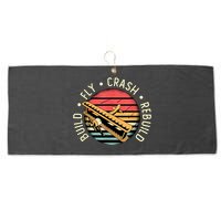 Build Fly Crash Rebuild Model Airplane Pilot Retro RC Plane Large Microfiber Waffle Golf Towel