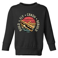 Build Fly Crash Rebuild Model Airplane Pilot Retro RC Plane Toddler Sweatshirt