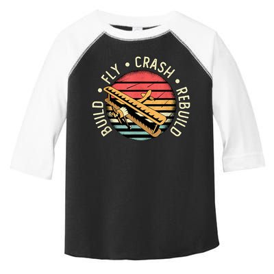 Build Fly Crash Rebuild Model Airplane Pilot Retro RC Plane Toddler Fine Jersey T-Shirt