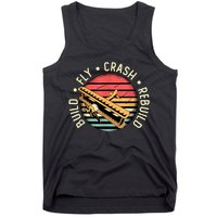 Build Fly Crash Rebuild Model Airplane Pilot Retro RC Plane Tank Top