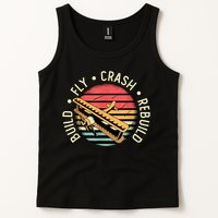 Build Fly Crash Rebuild Model Airplane Pilot Retro RC Plane Tank Top