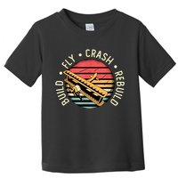 Build Fly Crash Rebuild Model Airplane Pilot Retro RC Plane Toddler T-Shirt