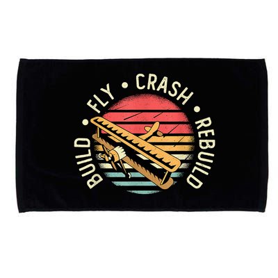 Build Fly Crash Rebuild Model Airplane Pilot Retro RC Plane Microfiber Hand Towel