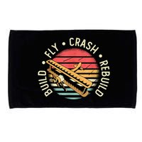 Build Fly Crash Rebuild Model Airplane Pilot Retro RC Plane Microfiber Hand Towel
