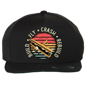 Build Fly Crash Rebuild Model Airplane Pilot Retro RC Plane Wool Snapback Cap