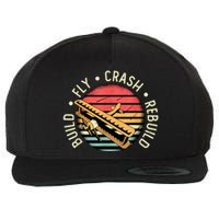 Build Fly Crash Rebuild Model Airplane Pilot Retro RC Plane Wool Snapback Cap