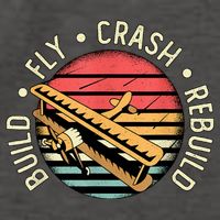 Build Fly Crash Rebuild Model Airplane Pilot Retro RC Plane Vector Backpack