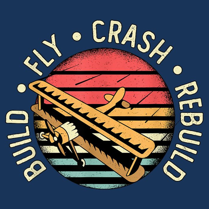 Build Fly Crash Rebuild Model Airplane Pilot Retro RC Plane Infant Baby Jersey Bodysuit