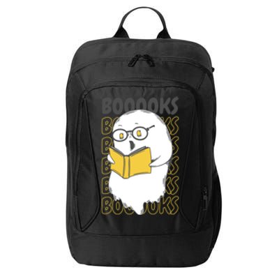 Boooks Funny Cartoon Ghost Reading Books Library Halloween Meaningful Gift City Backpack